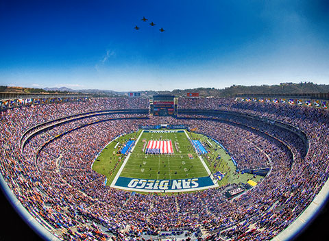 Qualcomm Stadium in Mission Valley San Diego